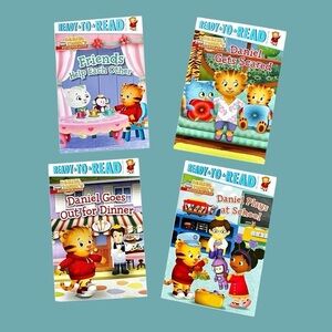 Set of 4 Pre-level One Daniel Tigers Neighborhood Books in excellent condition.